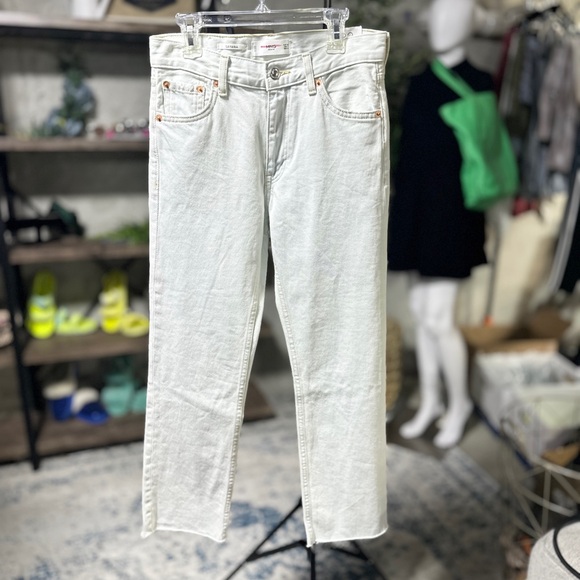 #10 Mango mid rise, fringe him straight, leg, jeans, pants - Picture 2 of 2